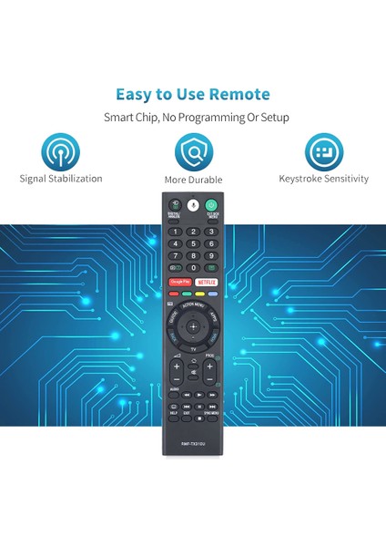 RMF-TX310U Sesli Uzaktan Kumandayı Mikrofonla Değiştirin 4K Akıllı Tv XBR-43X800G XBR-75X800G XBR-65X800G (Yurt Dışından)