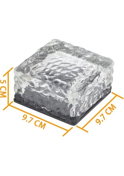 Güneş Açık Çim Bahçe Işıkları Cam Buz Tuğla Kristal Yolu Manzara Arka Bahçe Için LED Karışık Işık, 4 Adet (Yurt Dışından) fırsatları