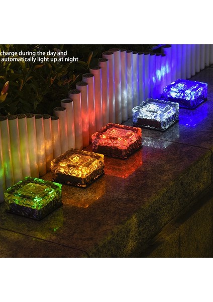 Güneş Açık Çim Bahçe Işıkları Cam Buz Tuğla Kristal Yolu Manzara Arka Bahçe Için LED Karışık Işık, 4 Adet (Yurt Dışından) indirimleri