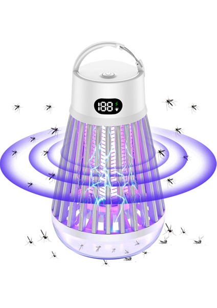 Elektrikli Sivrisinek Lambası USB Şarj Bug Zapper Yatak Odası Dış Mekan Için Ikisi Bir Arada Taşınabilir Sivrisinekler (Yurt Dışından)