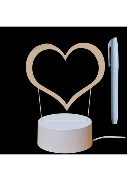 LED Not Panosu Gece Lambası USB Tak Mesaj Panosu Tatil Işık Odası Dekor Gece Lambası Kız Arkadaşı Hediye Kalp Şekli (Yurt Dışından) fiyatları