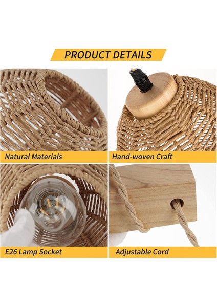 Retro Duvar Lambası Dokuma Rattan Ahşap Aplikler Oturma Odası Başucu Lambası Eski Yatak Odası Dekorasyon Aydınlatma-B (Yurt Dışından) indirimleri