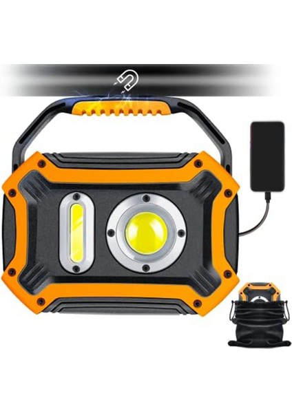 LED Şarj Edilebilir Çalışma Işığı 30W - Manyetik Tabanlı Taşınabilir 180° Katlanır Sap, Saha Aydınlatması Için 5 Işık Modu (Yurt Dışından) fiyatları