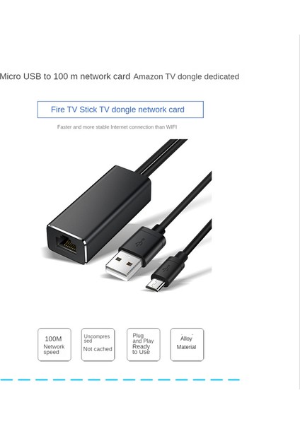 Google Gen 2 1 Ultra Için Usb'den RJ45'E USB Ağ Kartı Için Mikro USB Ethernet Adaptörü 10/100MBPS (Yurt Dışından) fiyatları