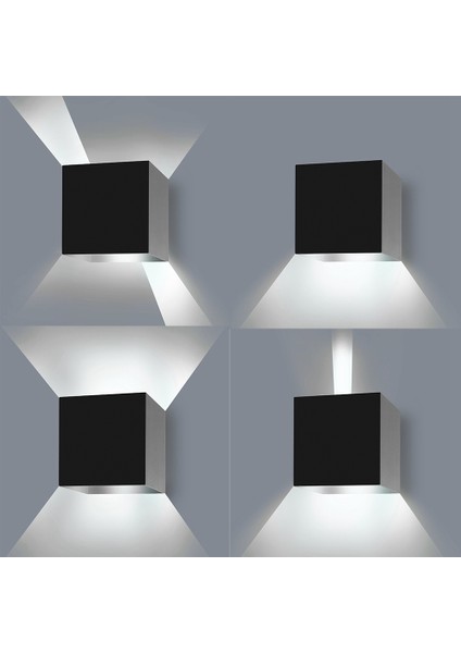LED Duvar Lambası Su Geçirmez Aydınlatma Iç Duvar Lambası LED Yatak Odası Işık Merdiven Ampul Oturma Odası Ev Lambası Soğuk Beyaz (Yurt Dışından)