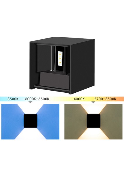 LED Duvar Lambası Su Geçirmez Aydınlatma Iç Duvar Lambası LED Yatak Odası Işık Merdiven Ampul Oturma Odası Ev Lambası Soğuk Beyaz (Yurt Dışından)