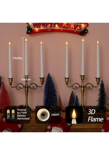 4 Adet Uzaktan Alevsiz Şamdanlar, Zamanlayıcıyla Çalışan LED Konik Mumlar Cadılar Bayramı Için, Düğün Dekorasyon Beyaz (Yurt Dışından) indirimleri