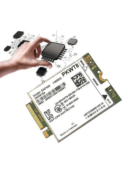 EM7430 DW5816E 4g Lte Modülü + 2xanten GOBI6000 7280 7285 7290 7389 7390 7480 7490 E7470 Cat6 DW5811E (Yurt Dışından) fırsatları