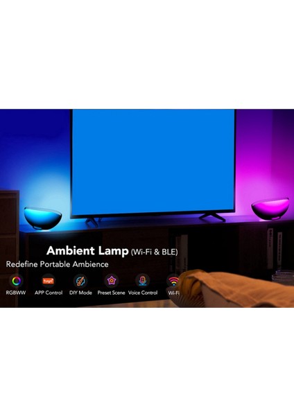Wifi Akıllı Masa Lambası Başucu Lambası Rgb Müzik Ritim Gece Lambası Ev Gece Lambası Modeli ile Uyumlu (Yurt Dışından) fırsatları