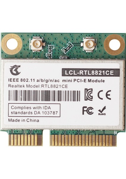 RTL8821CE 802.11AC Bluetooth 4.2 433 Mbps 2.4 Ghz/5 Ghz Çift Bant Mini Pcıe Wifi Kart RTL8821 Desteği Dizüstü Bilgisayar/pc (Yurt Dışından)