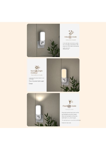 Başucu Lambası Gece Lambası LED Gece Lambası Yatak Odası Lambası Çocuk Sevimli Gece Lambası Koridor Wc Ab Tak Için (Yurt Dışından)