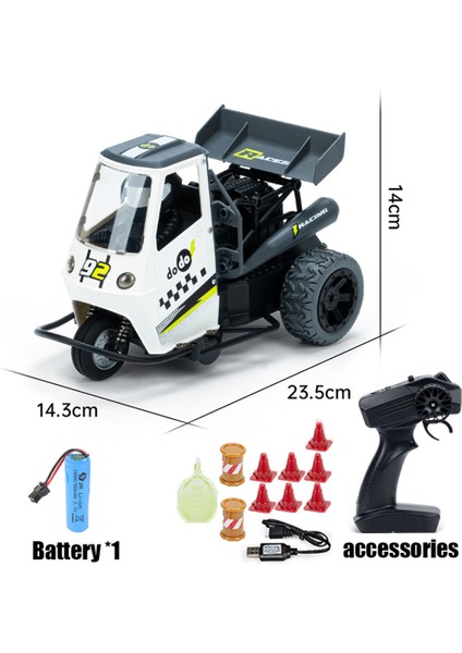 Rc Araba Motorlu Üç Tekerlekli Bisiklet 2.4g Servo Uzaktan Kumandalı Işık ve Ses Püskürtme Yüksek Hızlı Emülasyon Motosikletler (Yurt Dışından) fiyatları
