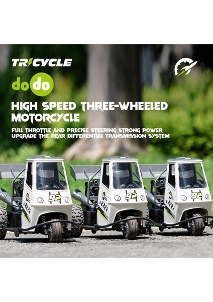 Rc Araba Motorlu Üç Tekerlekli Bisiklet 2.4g Servo Uzaktan Kumandalı Işık ve Ses Püskürtme Yüksek Hızlı Emülasyon Motosikletler (Yurt Dışından) modelleri