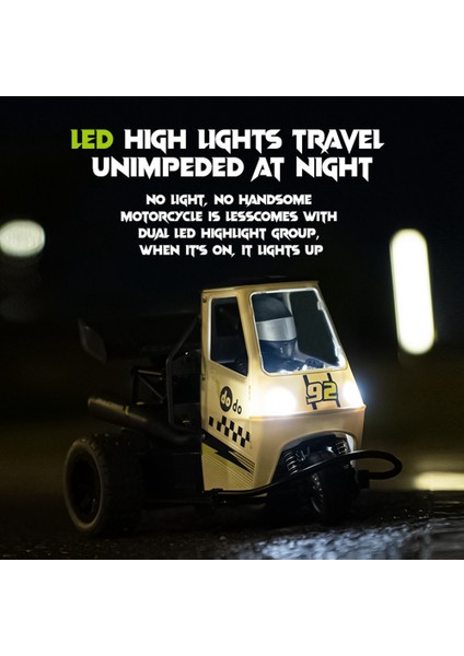 Rc Araba Motorlu Üç Tekerlekli Bisiklet 2.4g Servo Uzaktan Kumandalı Işık ve Ses Püskürtme Yüksek Hızlı Emülasyon Motosikletler (Yurt Dışından) fırsatları