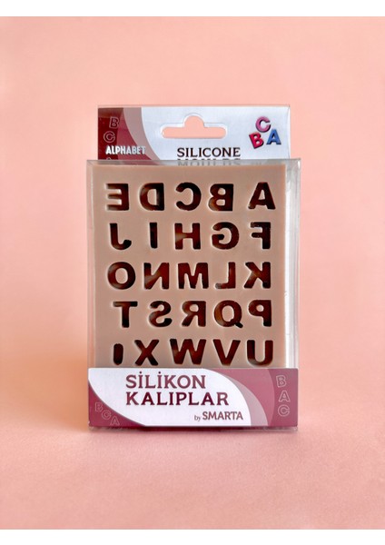 HOBİ MARKET ART Smarta Silicone Moulds Silikon Epoksi ve Polimer Kil Kalıbı Alphabet