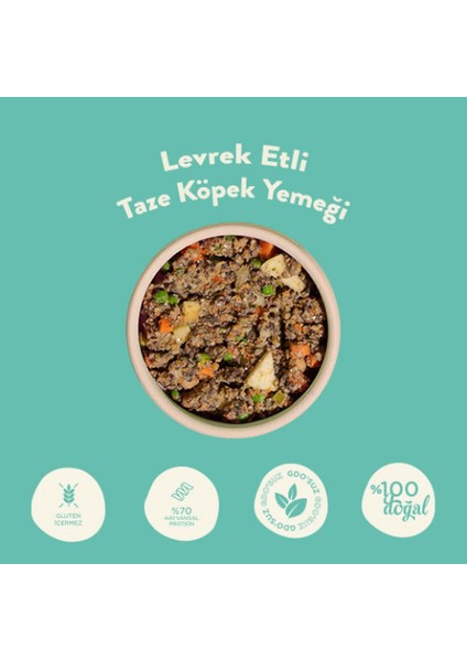 Fresh Levrek Etli Taze Köpek Yemeği