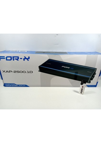 Mono Amfi + For-X Çakmak 2500RMS – For-X XAP-2500.1D Bass Anfisi – Bass Kontrollü Mono Anfi
