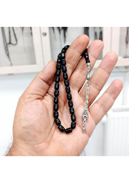 Kapsül Kesim Gürcistan Oltu Taşı Tesbih 6 x 9 mm fiyatları