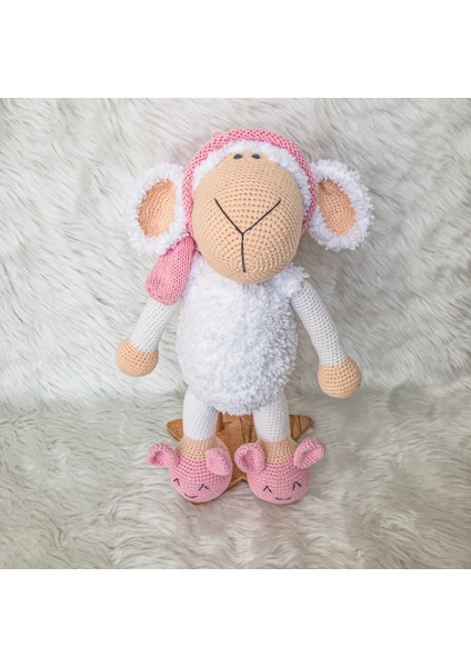 Özene Bezene Uykucu Kuzu Örgü Uyku Arkadaşı Oyuncak  (Amigurumi)