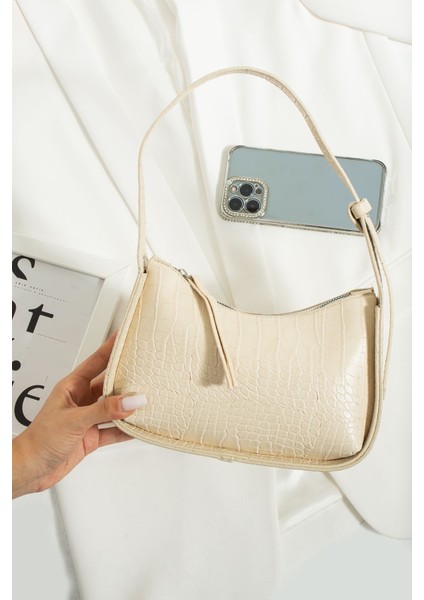 Kadın Kroko Desenli Baget Çanta fırsatları