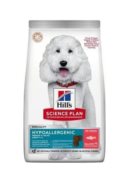 Hypo-Allergenic Somonlu Orta Irk Yetişkin Köpek Maması 2.5 kg