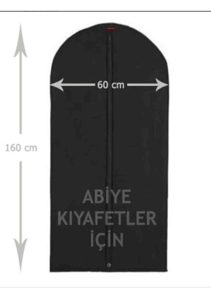 tozlupazar Gamboc Abiye Elbise Gelinlik Kılıf 69X160 Siyah Tela