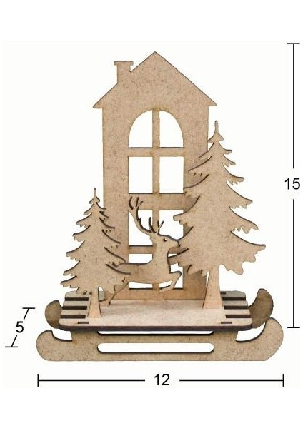 Ahşap Yılbaşı Süsü YB31