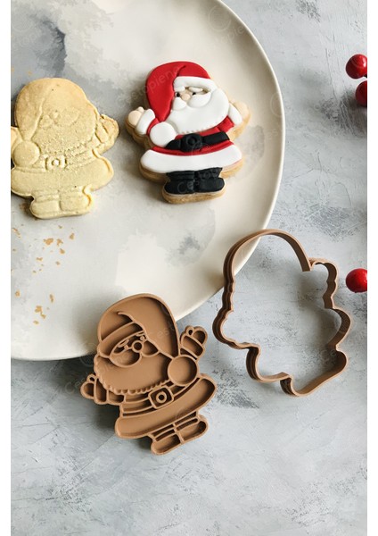 Mutlu Noel Baba Hamur Şekillendirici / Yılbaşı Kurabiye Kalıbı / 8x9 cm /karışık Renk modelleri