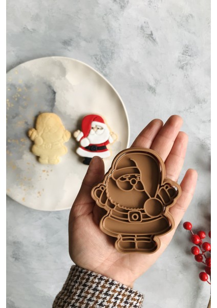 Mutlu Noel Baba Hamur Şekillendirici / Yılbaşı Kurabiye Kalıbı / 8x9 cm /karışık Renk fırsatları