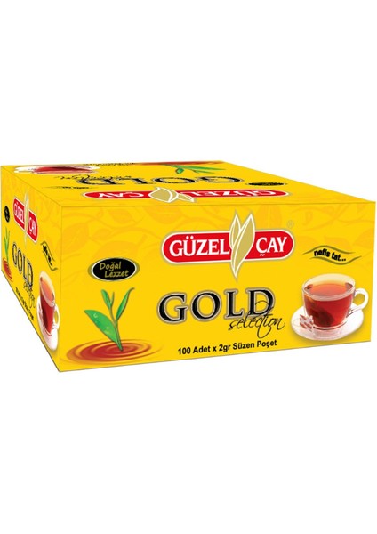 100 Adet 2 gr Gold Selection Bardak Poşet Çay