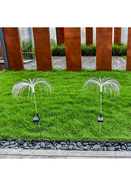 7 Renk Fiber Optik Dekoratif Aydınlatma Güneş Enerjili Dış Mekan Bahçe Lambası Solar Fiber Optik LED