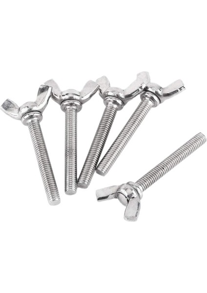 Bradoo-5 Adet M5 Kelebek Kanat El Vidaları Cıvata 304 Paslanmaz Çelik Bağlantı Elemanı Çeşitleri Seti, Tam Dişli (M5X40MM) (Yurt Dışından)