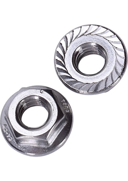 100 Adet 304 Paslanmaz Çelik Tırtıklı Flanş Metrik Hex Kilit Somunları M6 (Yurt Dışından) fırsatları