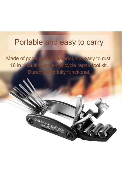Evrensel 16 1 Bisiklet Tamir Aleti Seti Çok Fonksiyonlu Bisiklet Çelik Aletler (Yurt Dışından) modelleri