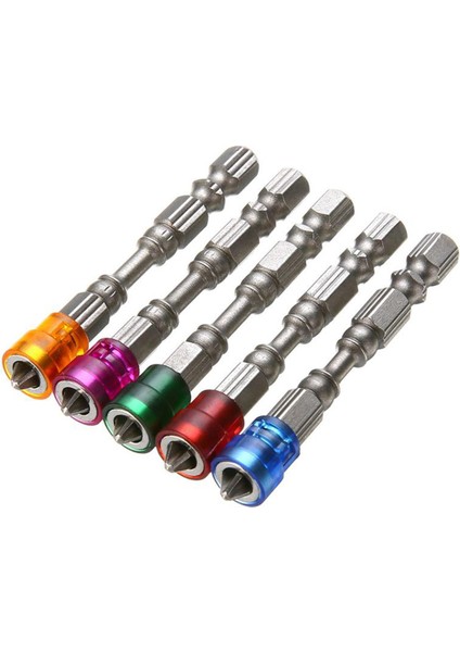 5x Kaymaz Elektrikli Altıgen Manyetik Tornavida 65MM S2 Ph2 Tek Kafa Bit Aracı 5 Renk (Yurt Dışından)