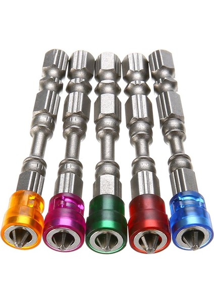 5x Kaymaz Elektrikli Altıgen Manyetik Tornavida 65MM S2 Ph2 Tek Kafa Bit Aracı 5 Renk (Yurt Dışından) modelleri