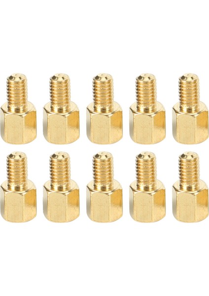 100 Adet Pirinç Vida Pcb Zıtlaşmaları Altıgen Paspayı M3 Erkek x M3 Dişi 5mm (Yurt Dışından)