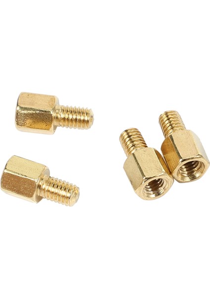 100 Adet Pirinç Vida Pcb Zıtlaşmaları Altıgen Paspayı M3 Erkek x M3 Dişi 5mm (Yurt Dışından)