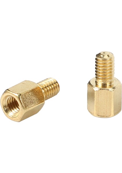 100 Adet Pirinç Vida Pcb Zıtlaşmaları Altıgen Paspayı M3 Erkek x M3 Dişi 5mm (Yurt Dışından)