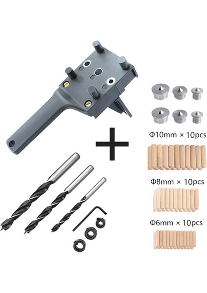 Abs Plastik 3 Delikli Ahşap Delme Jig Ahşap Delme Jig 6mm 8mm ve 10MM Delikler (Yurt Dışından) fırsatları