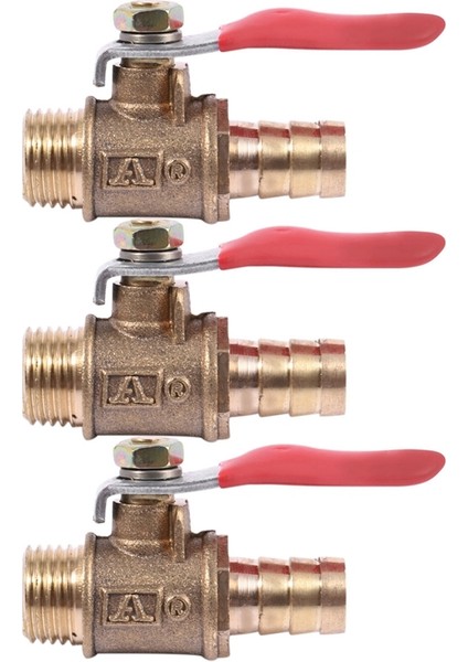 Zoroom 3x 10MM x 1/4 Inç Pt Erkek Konu Tam Bağlantı Kolu Kolu Hortum Diken Pirinç Küresel Vana (Yurt Dışından) indirimleri