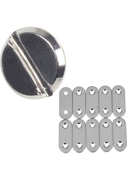 Kemer 5 x 6 mm Gümüş Vidalı Bağlama Düz Tamir Plakalı Tamir Sabitleme Birleştirme Braketleri 40X15MM (Yurt Dışından)