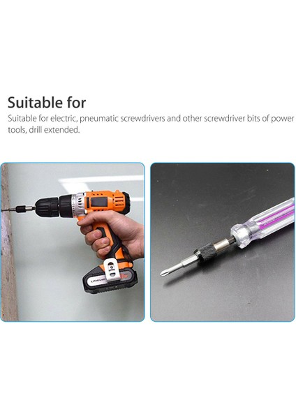 3 Adet Manyetik Tornavida Uzatma Hızlı Bırakma 1/4in Shank Tutucu Matkap Ucu (Siyah) (Yurt Dışından) modelleri