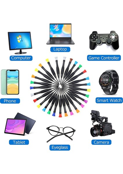 Ncanruı 30 In 1 Torx Tornavida Seti Manyetik Hassas Tornavida Seti Phillips Düz Kafa Mini Tornavidalar Esd Cımbız (Yurt Dışından)