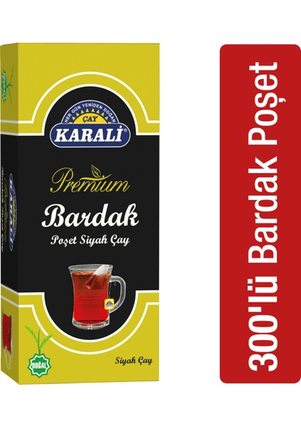 Karali Çay Premium  Bardak Poşet Siyah Çay 300'lü