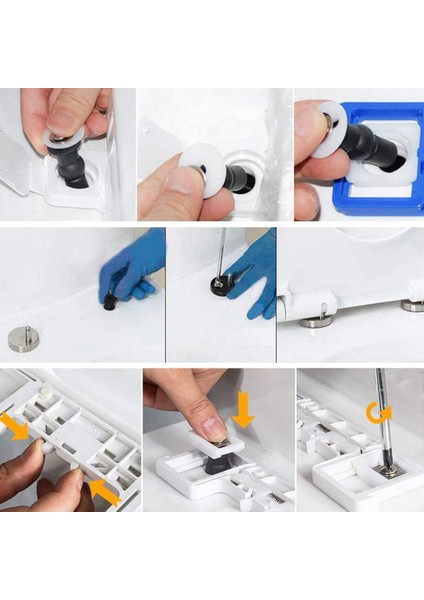 Paket Klozet Vidaları Klozet Menteşeleri Cıvata Genişleyen Kauçuk Üst Somunlar Vida Bağlantıları Fix Wc Kör Delik Bağlantı Parçaları (Yurt Dışından)