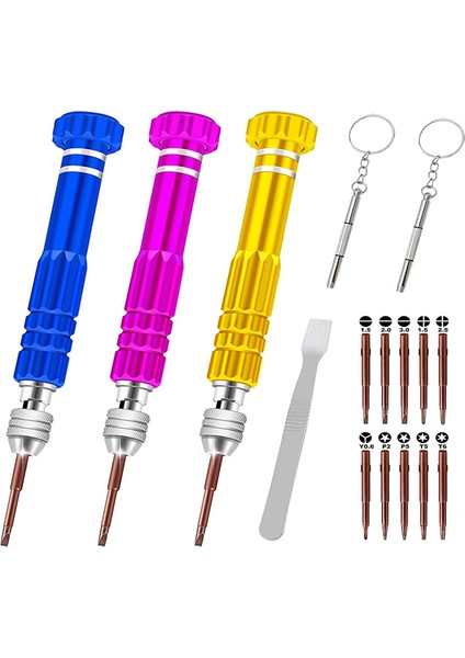 Gözlük Tamir Takımı Çok Fonksiyonlu 5'i 1 Arada Tornavida Seti, Gözlükler Için 13 Hassas Tornavida Başlığı ile (Yurt Dışından)