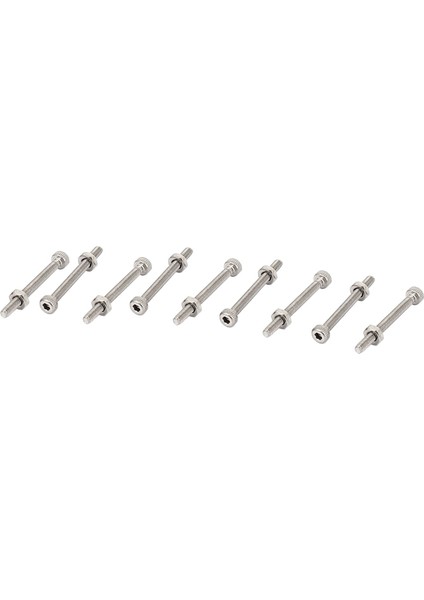 100X304HC Paslanmaz Çelik Altıgen Havşa Düz Cıvata Vidalar M2X5MM ve 20 Adet M2 x 20MM Uzun Altıgen Soket Tırtıllı Başlık Vidaları (Yurt Dışından)