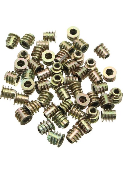 50 Adet Çinko Alaşımlı Ahşap Mobilya Altıgen Soket Sürücü Başlı Vidalı Dişli Ekleme Somunu (Yurt Dışından) modelleri