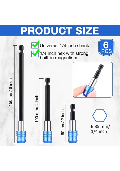 Parçalı Matkap Uzatma Hızlı Açılan Tornavida Ucu Tabanı 1/4 Inç Hex Shank Matkap Uzatma Hızlı Bırakma Seti (Yurt Dışından) modelleri